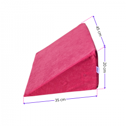 Multifunktionales Keilkissen 35x45x20 cm - zum Liegen, Lesen und als Beinauflage - 1227 Rosa