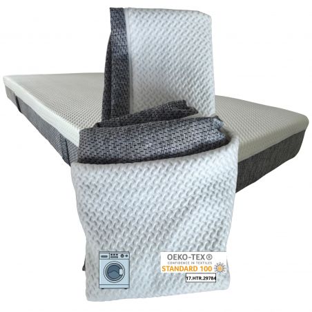 Matratzenbezug CLASSIC 90x200 (16–22 cm), Rundum-Reißverschluss, rutschfest, waschbar 40°C | Natalia Spzoo