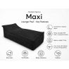 Maxi Outdoor Daybed 200x90x40 cm – große Gartenliege, Relaxliege, XXL-Sitzsack 01