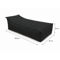 Maxi Outdoor Daybed 200x90x40 cm – große Gartenliege, Relaxliege, XXL-Sitzsack 01