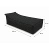 Maxi Outdoor Daybed 200x90x40 cm – große Gartenliege, Relaxliege, XXL-Sitzsack 01