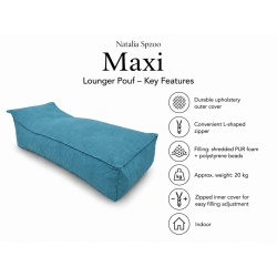 Maxi Indoor 200x90x40 cm – große Relaxliege und XXL-Sitzsack B18