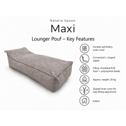 Maxi Indoor 200x90x40 cm – große Relaxliege und XXL-Sitzsack B50