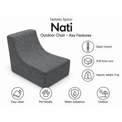 Nati Outdoor 55x75x70 cm – Gartensessel, Loungesessel für Terrasse und Garten 23