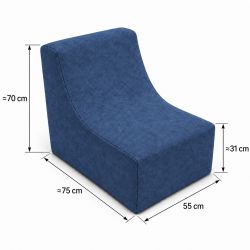 Nati Indoor 55x75x70 cm – Loungesessel, Relaxsessel für Wohnzimmer B39