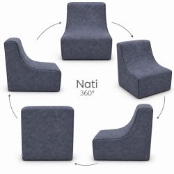 Nati Indoor 55x75x70 cm – Loungesessel, Relaxsessel für Wohnzimmer B40