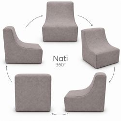 Nati Indoor 55x75x70 cm – Loungesessel, Relaxsessel für Wohnzimmer B50