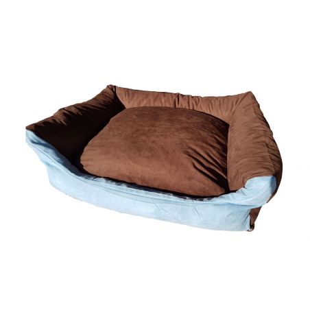 Hundebett Max - Größe S - braun/blau