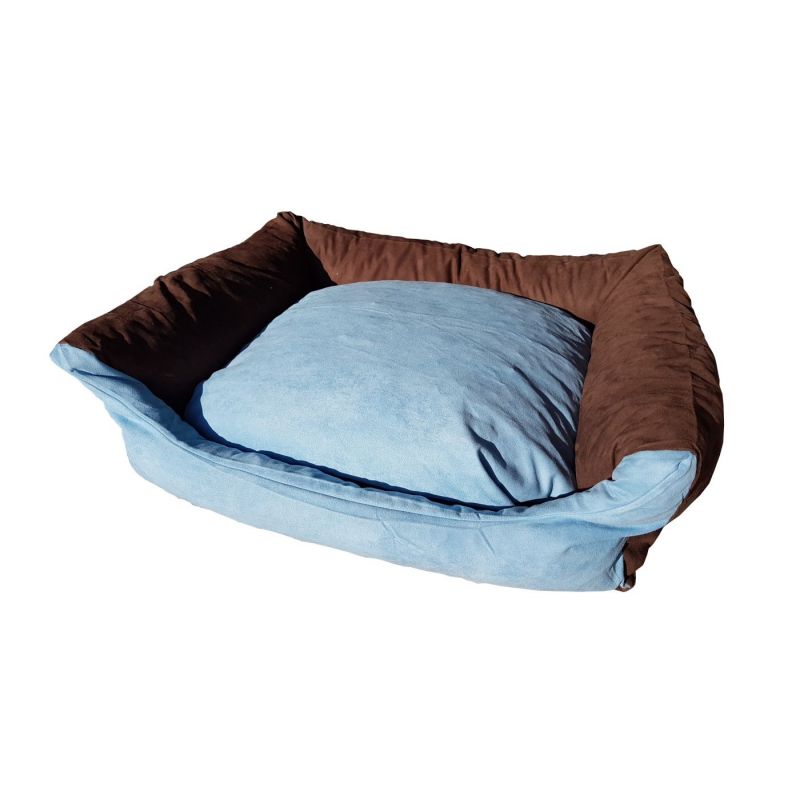 Hundebett Max - Größe M - braun/blau
