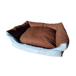 Hundebett Max - Größe M - braun/blau