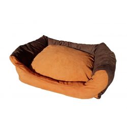 Hundebett Max - Größe M - braun/orange
