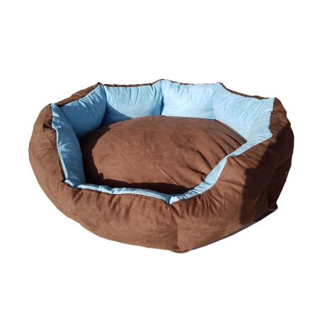 Hundebett Nora - Größe L - braun/blau