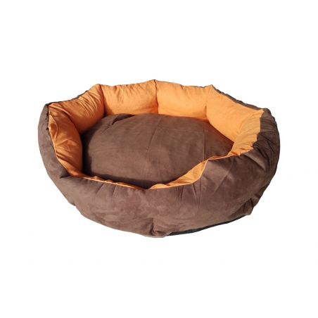 Hundebett Max - Größe L - braun/orange