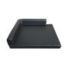 Orthopädisches Hundebett Eckbett 80 x 60 cm Lux Schwarz S