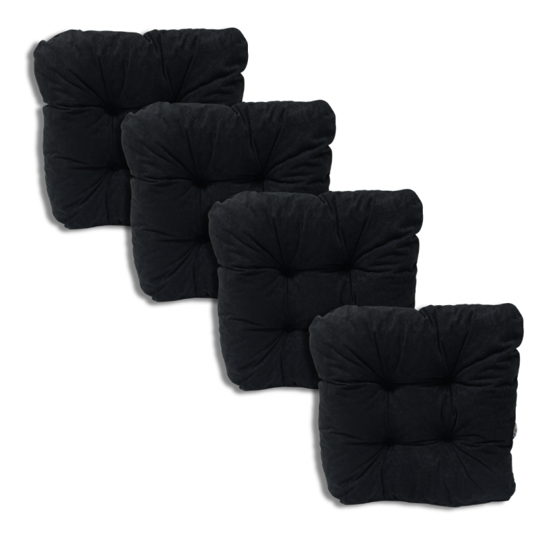 Set von 4 Softkissen Stuhlkissen 40 x 40 x 8 cm - 0001