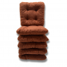 Set von 4 Softkissen Stuhlkissen 38 x 38 x 8 cm - 1000