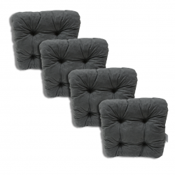 Set von 4 Softkissen Stuhlkissen 40 x 40 x 8 cm - 1008