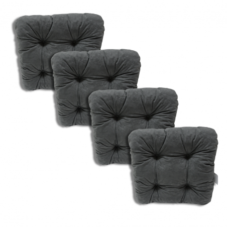 Set von 4 Softkissen Stuhlkissen 40 x 40 x 8 cm - 1008