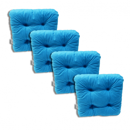 Set von 4 Softkissen Stuhlkissen 38 x 38 x 8 cm - 1331