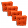 Set von 4 Softkissen Stuhlkissen 38 x 38 x 8 cm - 1333
