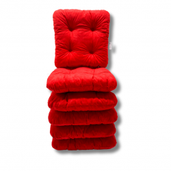 Set von 4 Softkissen Stuhlkissen 38 x 38 x 8 cm - 3100
