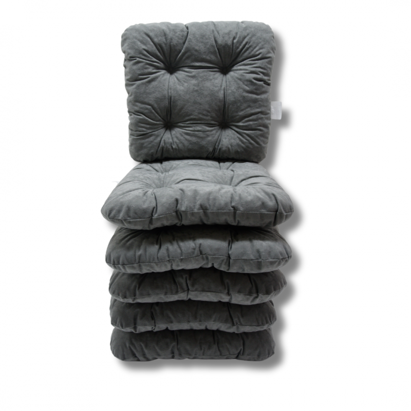 Set von 6 Softkissen Stuhlkissen 38 x 38 x 8 cm - 1008
