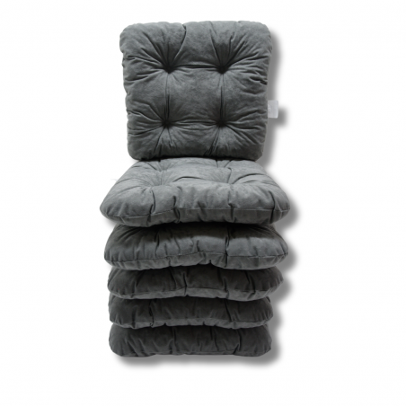 Set von 6 Softkissen Stuhlkissen 38 x 38 x 8 cm - 1008