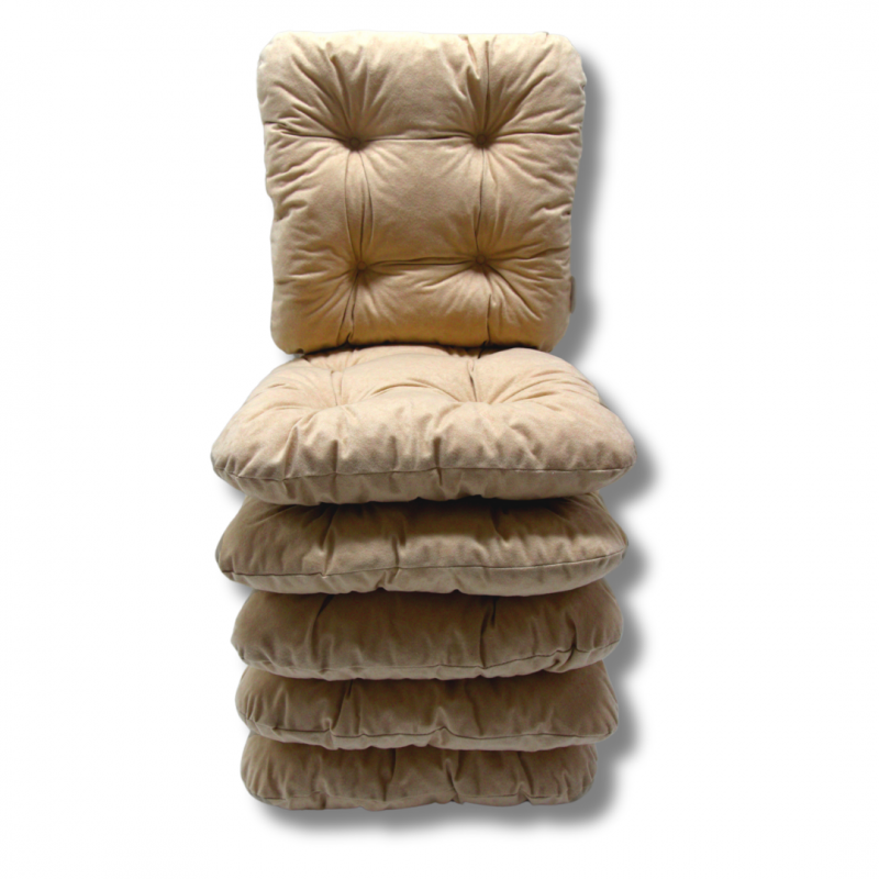 Set von 6 Softkissen Stuhlkissen 38 x 38 x 8 cm - 1009