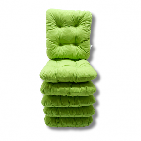 Set von 6 Softkissen Stuhlkissen 38 x 38 x 8 cm - 1229