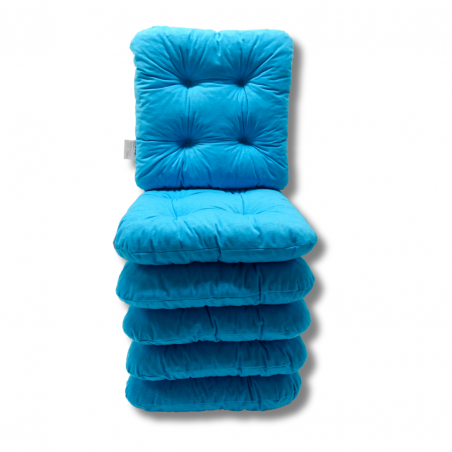 Set von 6 Softkissen Stuhlkissen 38 x 38 x 8 cm - 1331