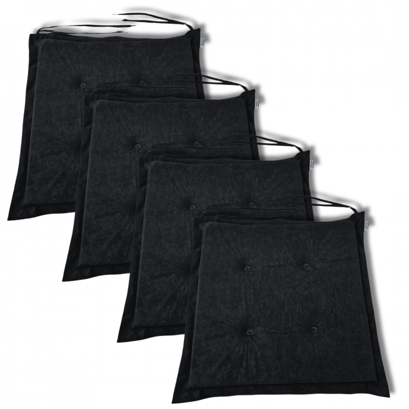 Stuhlkissen 40x40x3 cm 0001 - 4er-Pack