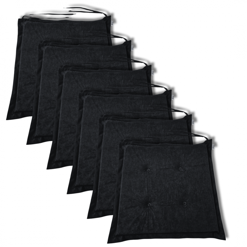 Stuhlkissen 40x40x3 cm 0001 - 6er-Pack