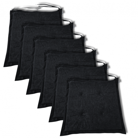 Stuhlkissen 40x40x3 cm 0001 - 6er-Pack