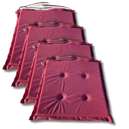 Stuhlkissen 40x40x3 cm 1227 - 4er-Pack
