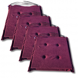 Stuhlkissen 40x40x3 cm 1224 - 6er-Pack