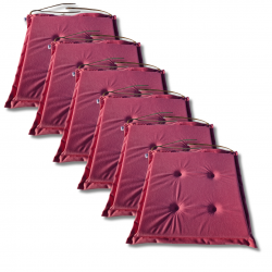 Stuhlkissen 40x40x3 cm 1227 - 6er-Pack