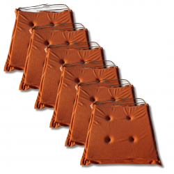 Stuhlkissen 40x40x3 cm 1333 - 6er-Pack