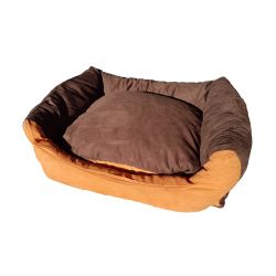 Hundebett Max - Größe S - braun/orange