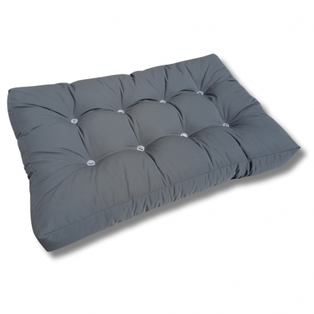 Palettenkissen Sitzkissen gesteppt 120 x 80 cm Anthrazit