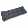 Palettenkissen Rückenkissen Lehne gesteppt 120 x 40 x 20/14 cm Anthrazit