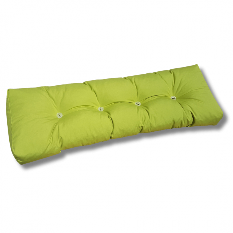 Palettenkissen Rückenkissen Lehne gesteppt 120 x 40 x 20/14 cm Apfelgrün
