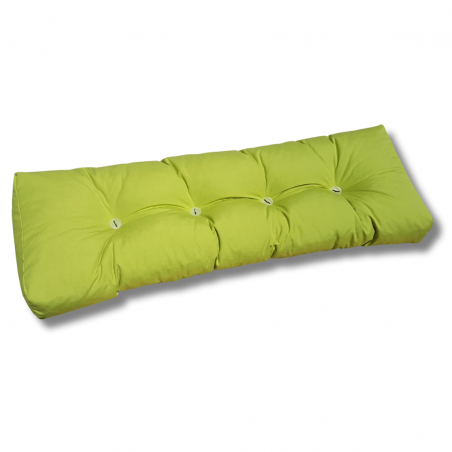 Palettenkissen Rückenkissen Lehne gesteppt 120 x 40 x 20/14 cm Apfelgrün