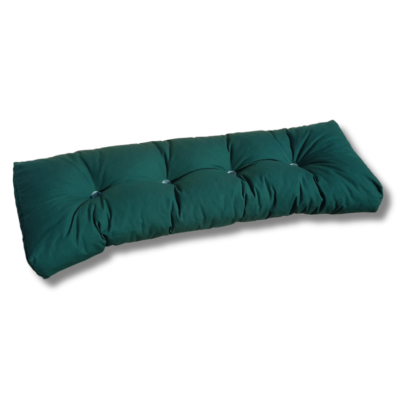Palettenkissen Rückenkissen Lehne gesteppt 120 x 40 x 20/14 cm Grün