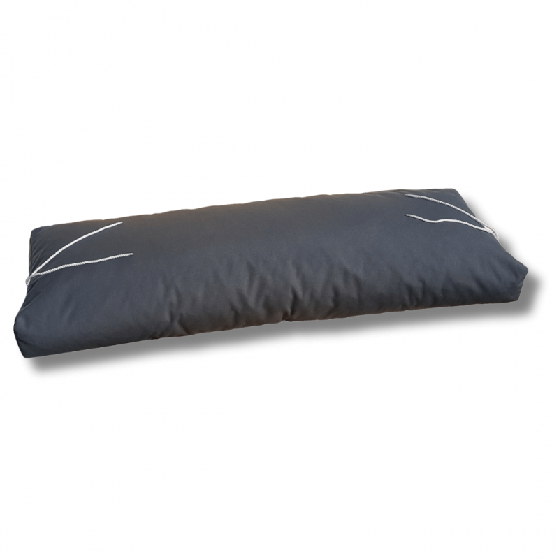 Palettenkissen Rückenkissen Lehne mit RV 120 x 40 x 15/10 cm Anthrazit