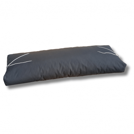 Palettenkissen Rückenkissen Lehne mit RV 120 x 40 x 15/10 cm Anthrazit