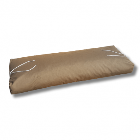 Palettenkissen Rückenkissen Lehne mit RV 120 x 40 x 15/10 cm Hellbraun