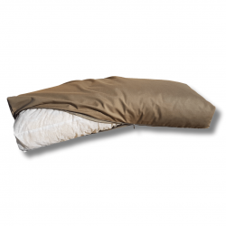 Palettenkissen Rückenkissen Lehne mit RV 120 x 40 x 15/10 cm Hellbraun