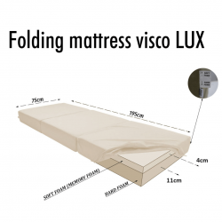 Klappmatratze visco Lux 195 x 75 x 15 cm - Anthrazit