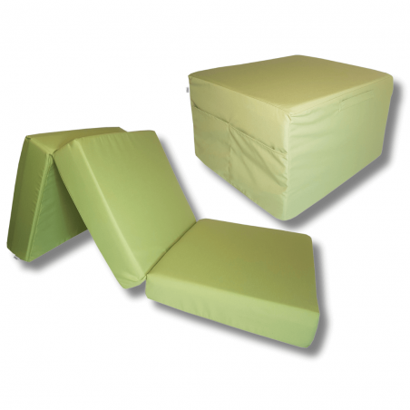 Klappmatratze visco Lux würfel 195 x 75 x 15 cm + Aufbewahrungstasche - Apfelgrün