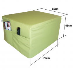 Klappmatratze visco Lux würfel 195 x 75 x 15 cm + Aufbewahrungstasche - Apfelgrün